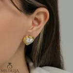 گوشواره-رادیوم-میخی-طرح-قلب
