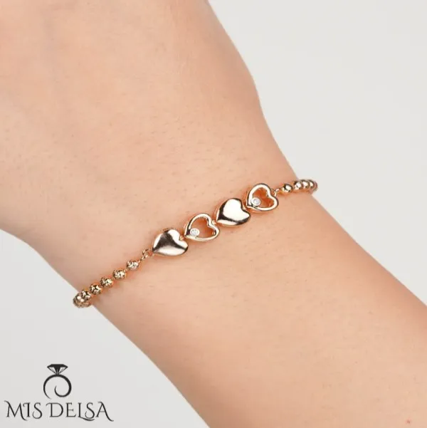دستبند-4-قلب-ژوپینگ دستبند 4 قلب ژوپینگ