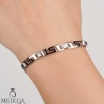 دستبند طرح طلا سفید ژوپینگ مدل ورساچه