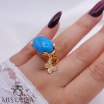انگشتر زنانه سنگدار مدل پروانه