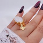 انگشتر زنانه سنگدار مدل پروانه