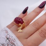 انگشتر زنانه سنگدار مدل پروانه