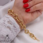 دستبند زنانه طرح طلا مدل لارا