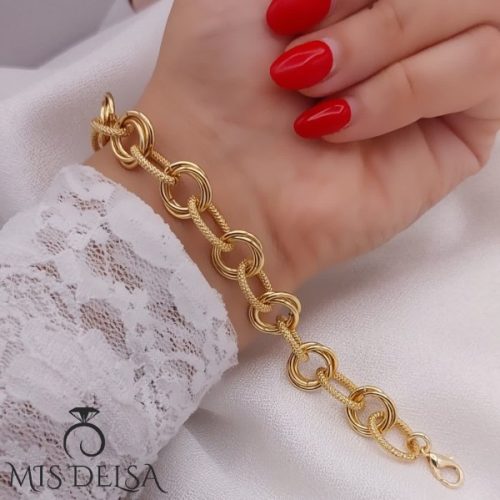 دستبند زنانه طرح طلا مدل لارا
