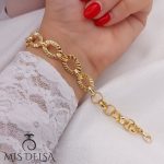 دستبند زنانه طرح طلا مدل لاما
