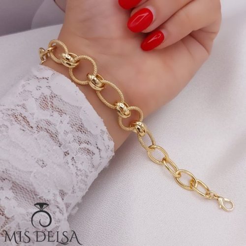 دستبند زنانه طرح طلا مدل کتونا