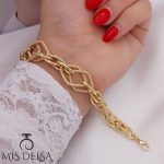 دستبند مجلسی طرح طلا مدل ثنا