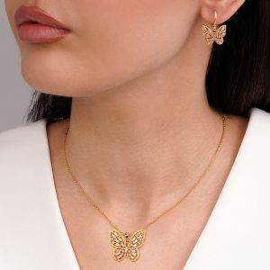 نیم ست دخترانه ysx طرح پروانه