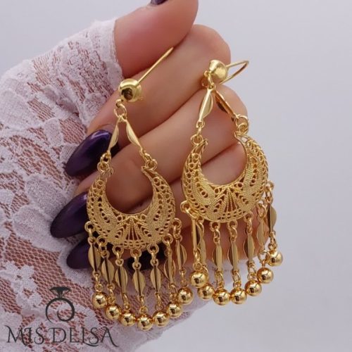 گوشواره آویز CityGOLD مدل تاج