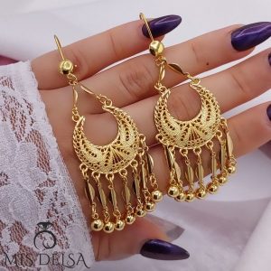 گوشواره آویز CityGOLD مدل تاج