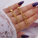 گوشواره آویز CityGOLD مدل ماه و ستاره