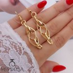 گوشواره زنانه طرح طلا مدل نامی