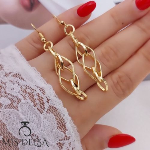 گوشواره زنانه طرح طلا مدل نامی