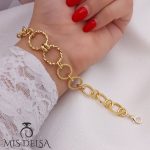 دستبند طرح طلا شین مدل 7 حلقه