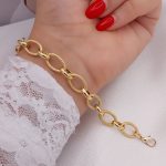 دستبند طرح طلا شین مدل تولا