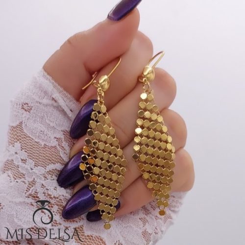 گوشواره آویز سیتی طرح لوزی