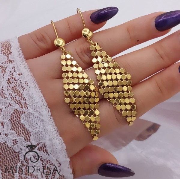 گوشواره-آویز-سیتی-طرح-لوزی گوشواره آویز سیتی طرح لوزی