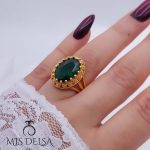 انگشتر نگین دار طلاروس مدل بویا