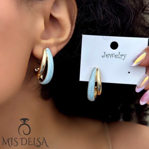 گوشواره دخترانه دو حلقه فشن