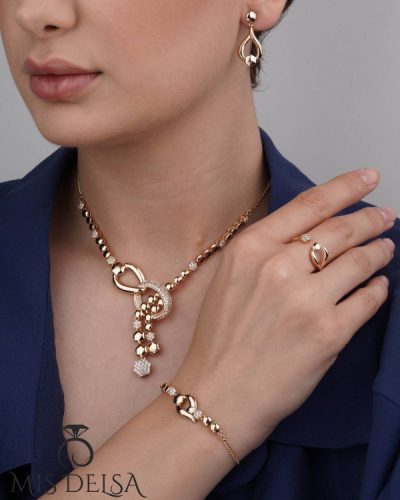 سرویس ژوپینگ طرح اشکی نگین‌ دار