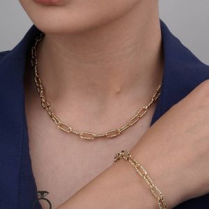 نیم ست ژوپینگ طرح حلقه‌ های ظریف