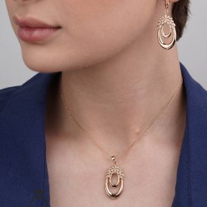 نیم ست ژوپینگ گل نگین‌ دار