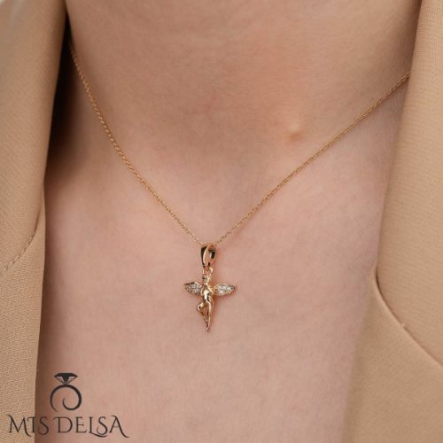 پلاک فرشته نگین دار ژوپینگ