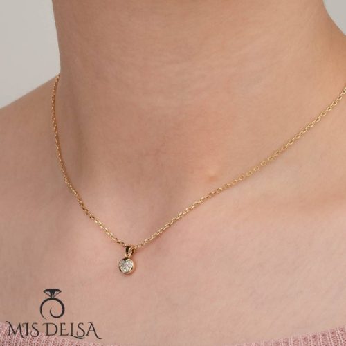 گردنبند ژوپینگ مدل قلب نگین دار