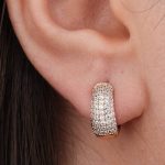 گوشواره حلقه‌ ای تمام نگین ژوپینگ