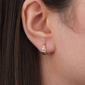 گوشواره حلقه‌ ای حکاکی‌ ژوپینگ