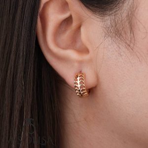 گوشواره حلقه‌ ای رزگلد ژوپینگ