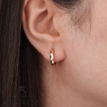 گوشواره حلقه‌ ای طرح بافت ژوپینگ