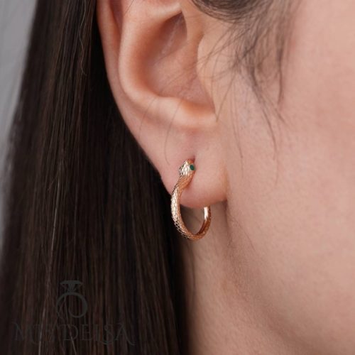 گوشواره حلقه ای طرح مار ژوپینگ