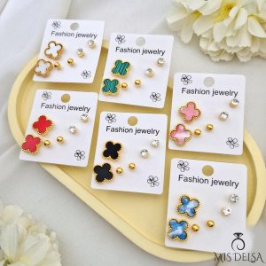 گوشواره ونکلیف رنگی