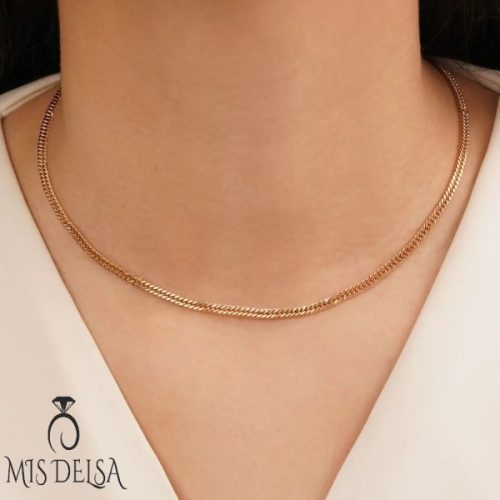 زنجیر ژوپینگ طلایی کارتیر 50 سانت 3 میل