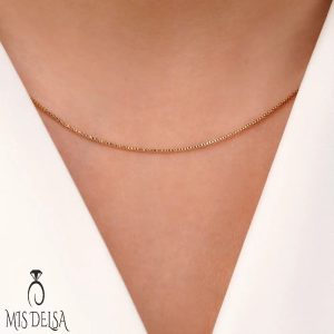 زنجیر ژوپینگ ونزی طلایی ۴۵ سانت 0.9 میل